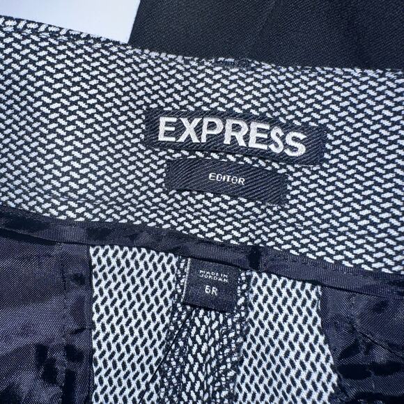 Express Editor Black & White Patterned Bootcut Pants - 6 - Picture 5 of 8